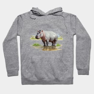 River Hippopotamus Hoodie